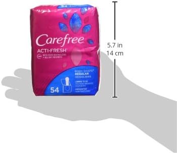 Carefree Panty Liners for Women – Regular, Unscented, Individually Wrapped, 54 Count
