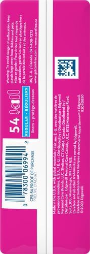 Carefree Panty Liners for Women – Regular, Unscented, Individually Wrapped, 54 Count