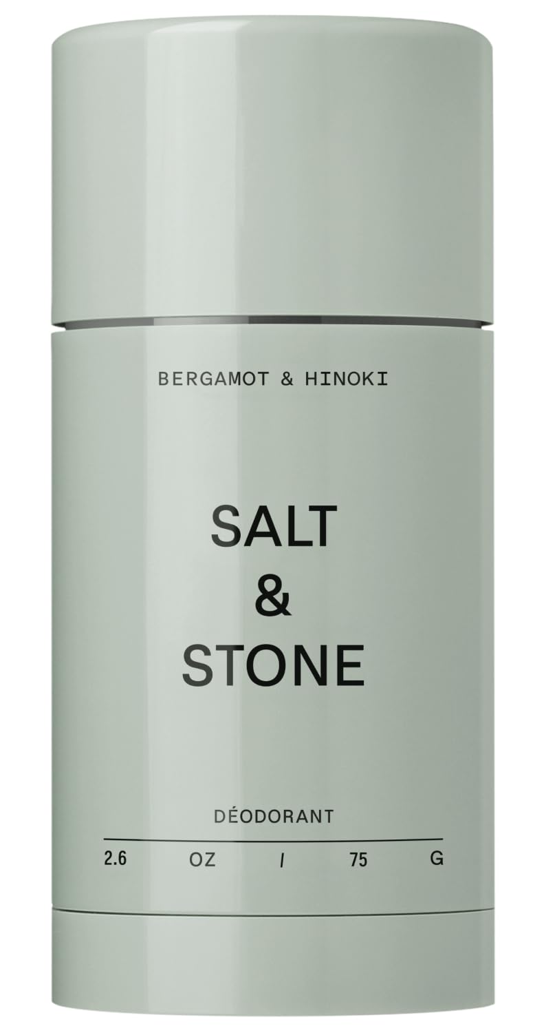Salt & Stone Aluminum-Free Deodorant, Women & Men Black Rose & Oud 2.6 oz