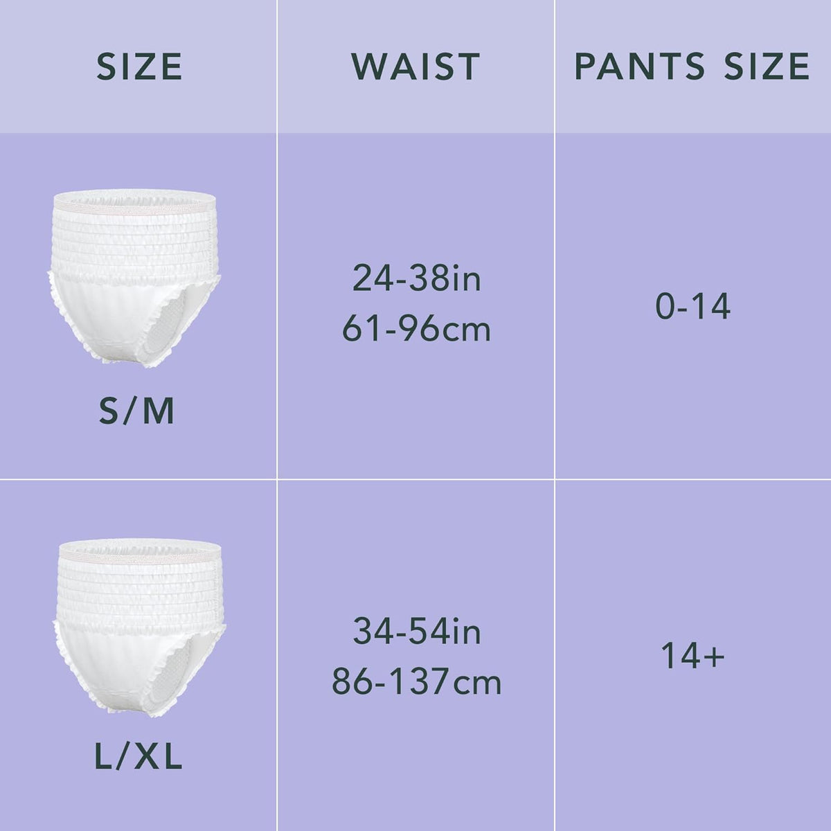Rael Disposable Period Underwear, Organic Cotton Cover (Size S-M, 12 Ct)