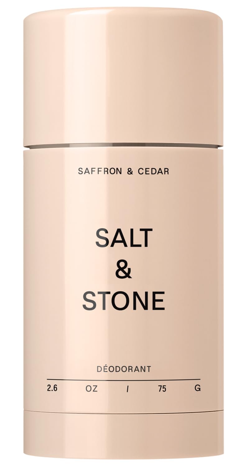 Salt & Stone Aluminum-Free Deodorant, Women & Men Black Rose & Oud 2.6 oz