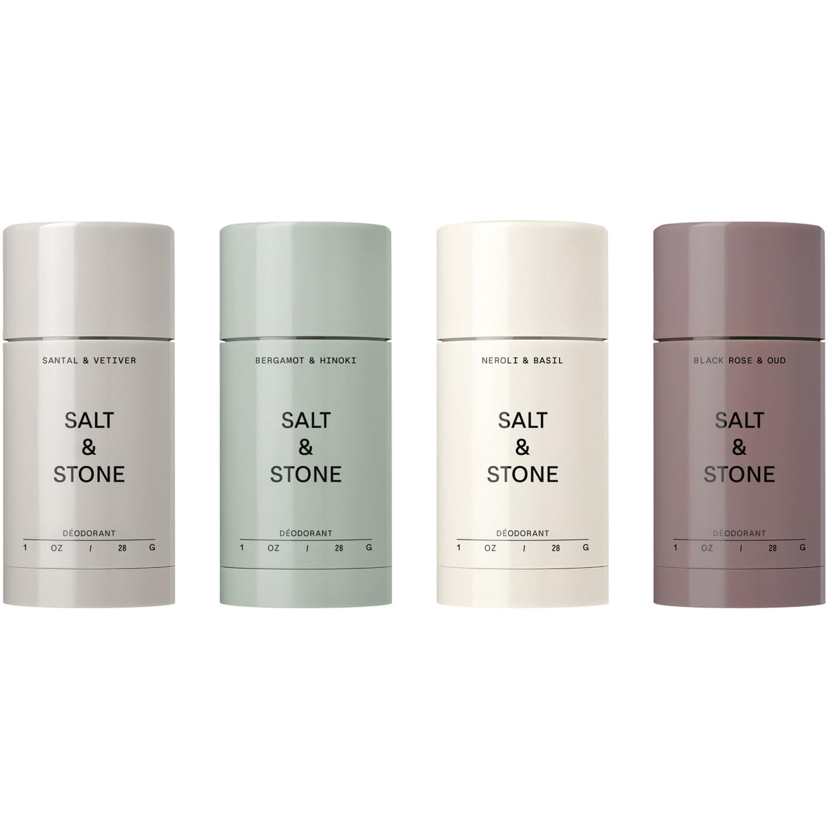 Salt & Stone Aluminum-Free Deodorant, Women & Men Black Rose & Oud 2.6 oz