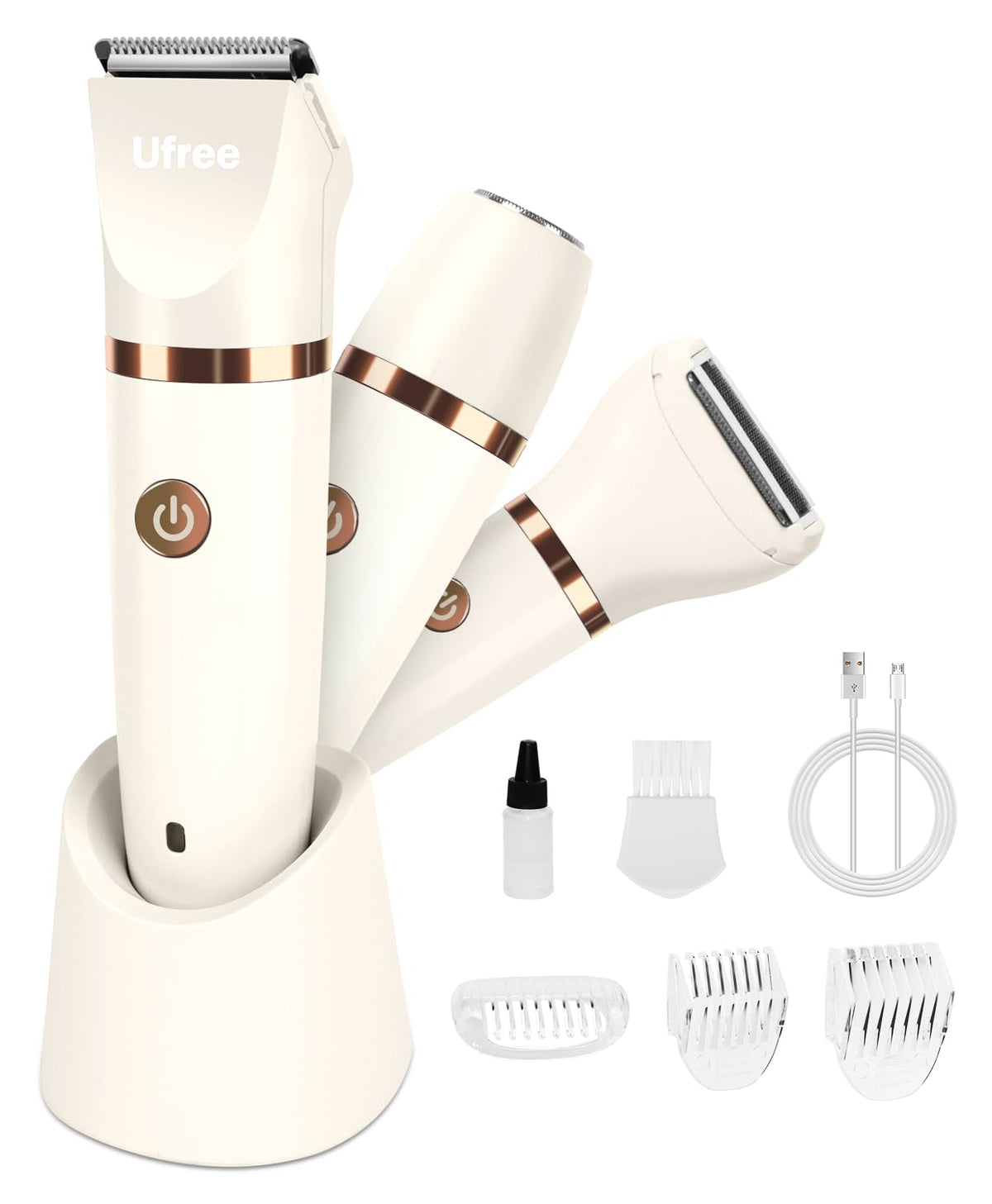 Ufree 3-in-1 Bikini Trimmer Electric Razors for Women, Gifts for Women