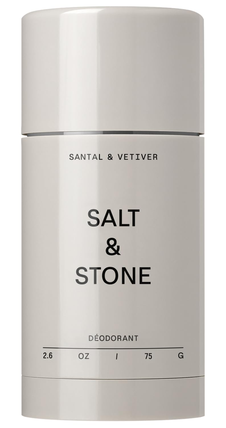Salt & Stone Aluminum-Free Deodorant, Women & Men Black Rose & Oud 2.6 oz