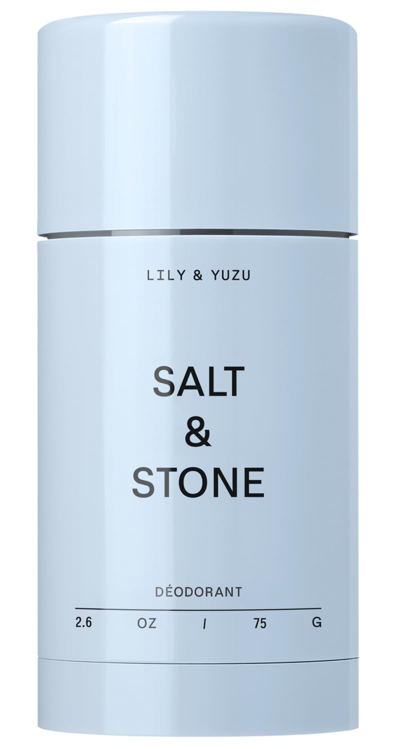 Salt & Stone Aluminum-Free Deodorant, Women & Men Black Rose & Oud 2.6 oz
