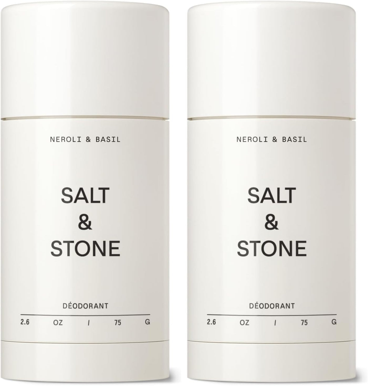 Salt & Stone Aluminum-Free Deodorant, Women & Men Black Rose & Oud 2.6 oz