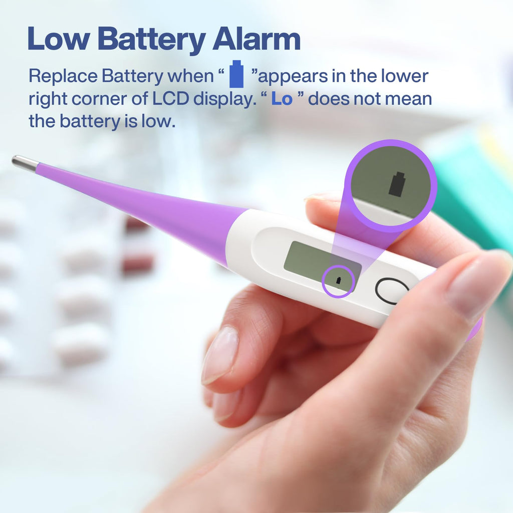 Boncare 10 Seconds Oral Thermometer for Adults and Kids, Light Blue