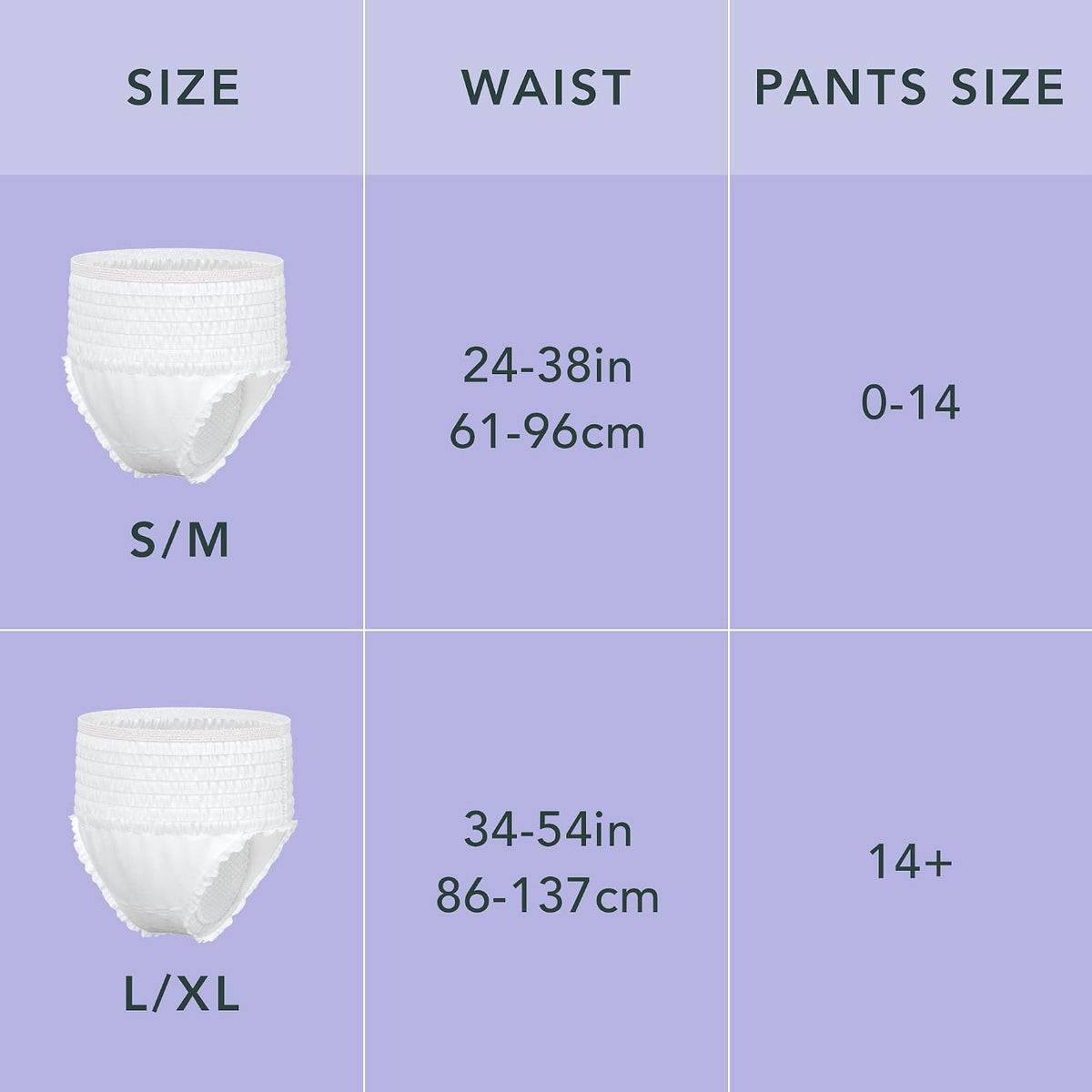 Rael Disposable Period Underwear, Organic Cotton Cover (Size S-M, 12 Ct)