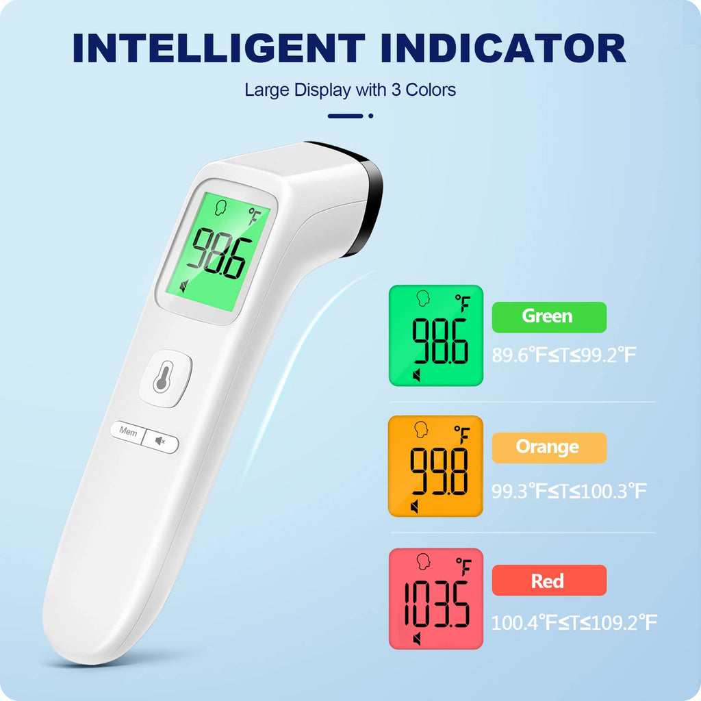 No-Touch Thermometer for Adults, Kids, Babies, 1-Sec Fast Accurate (Black)
