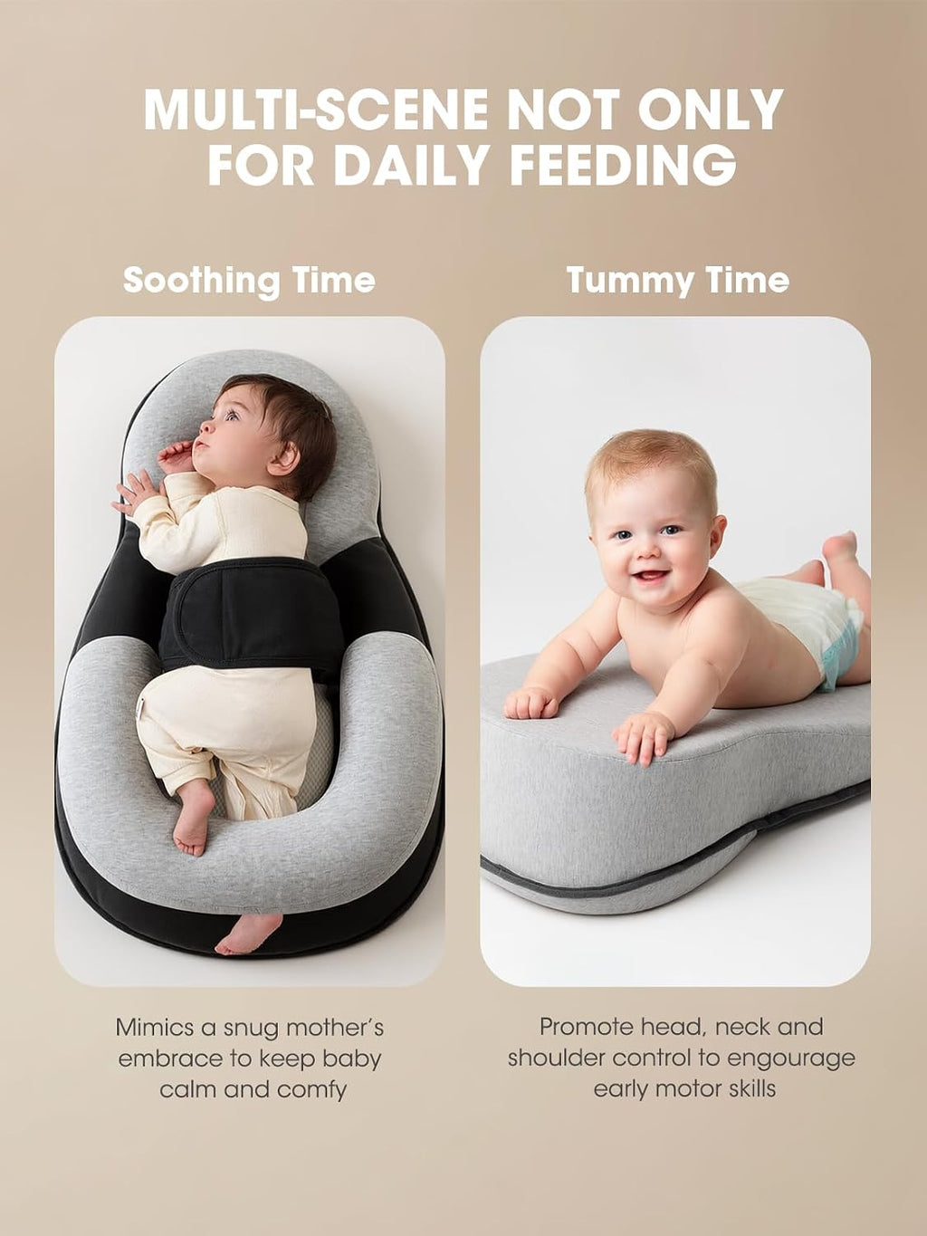 Baby Bottle Feeding Support Pillow – Portable Hands-Free Cushion for Newborn Bottle & Breastfeeding