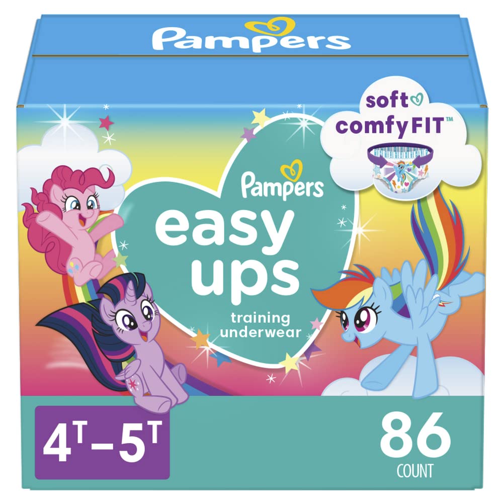 Easy Ups Girls & Boys Potty Training Pants, Size 4 (2T-3T), 140 Count, Bluey Absorbent Pull Up Training Underwear, Up to 100% Leakproof Day and Night, Hypoallergenic