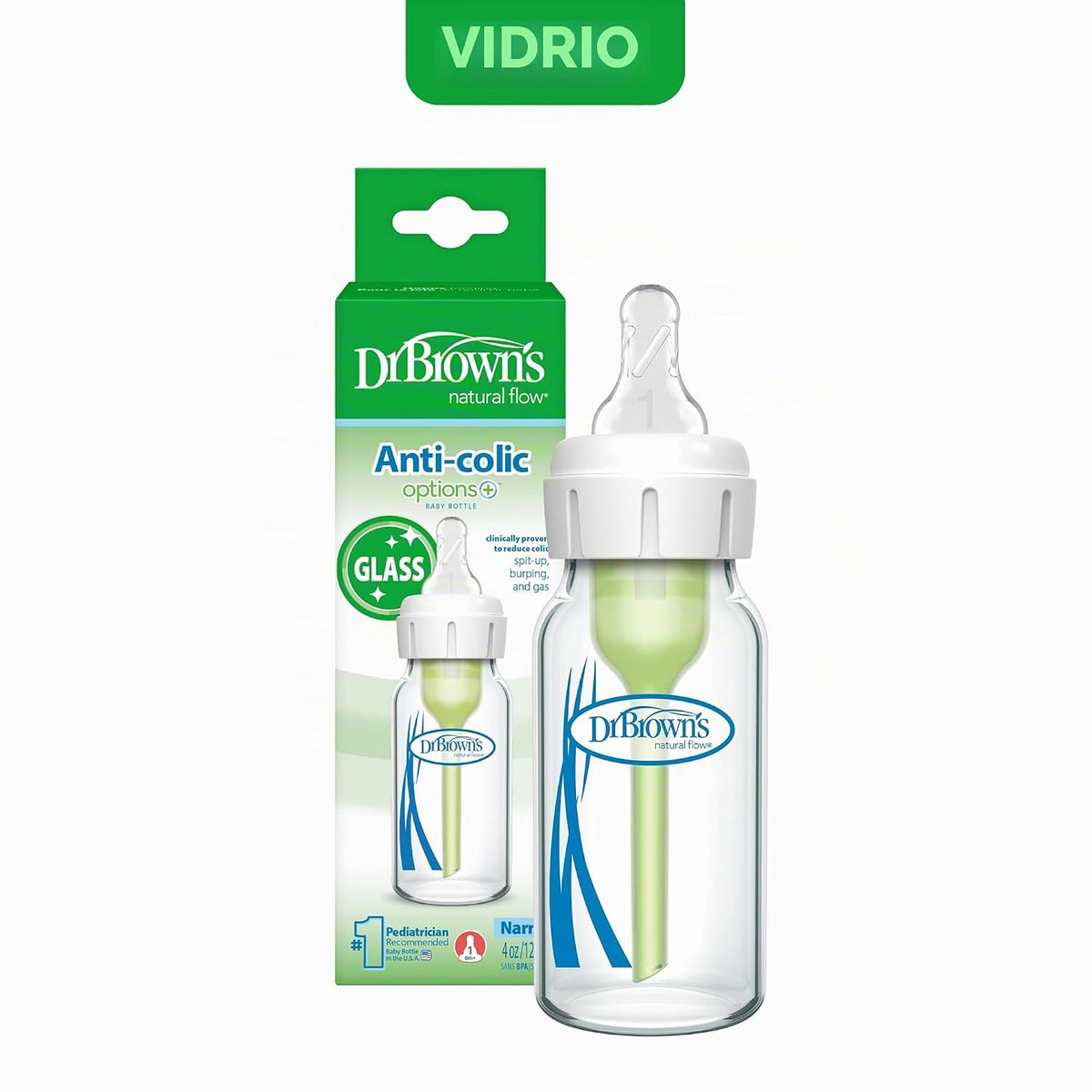 Dr. Brown’s Options+ Anti-Colic Narrow Glass Baby Bottles