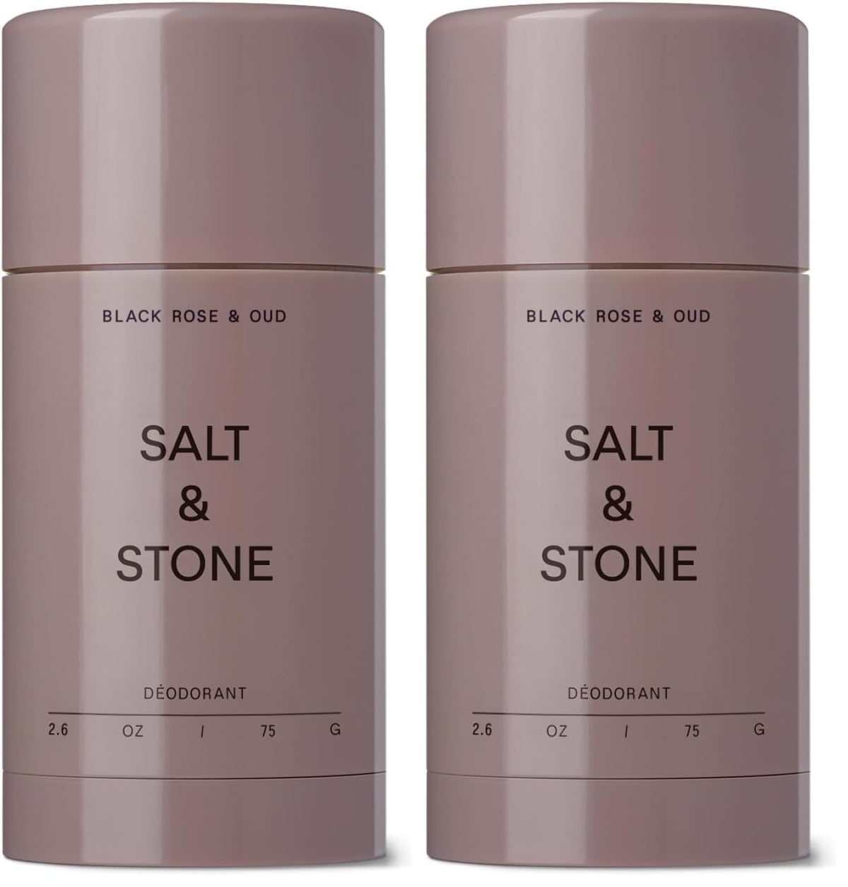 Salt & Stone Aluminum-Free Deodorant, Women & Men Black Rose & Oud 2.6 oz
