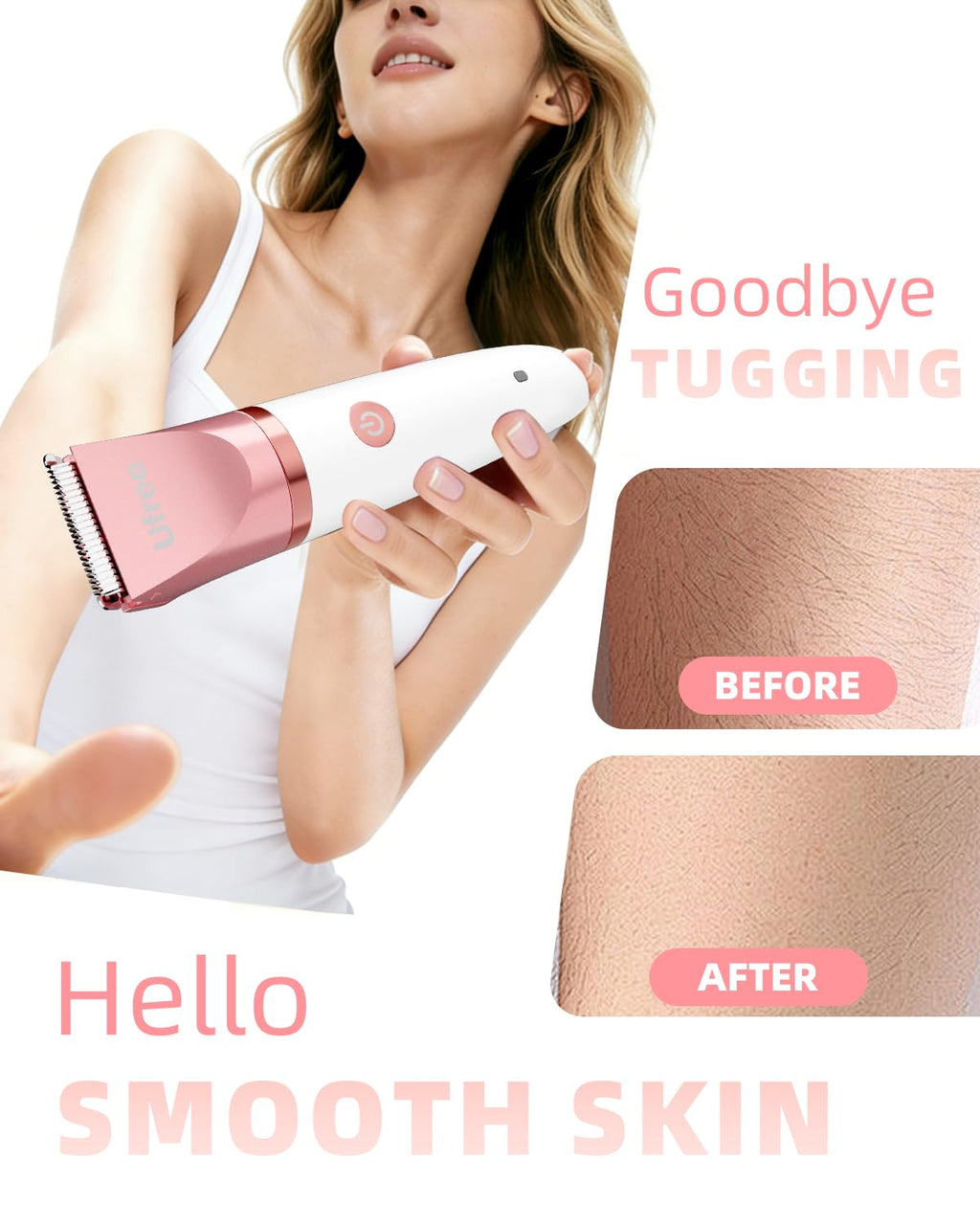 Ufree 3-in-1 Bikini Trimmer Electric Razors for Women, Gifts for Women