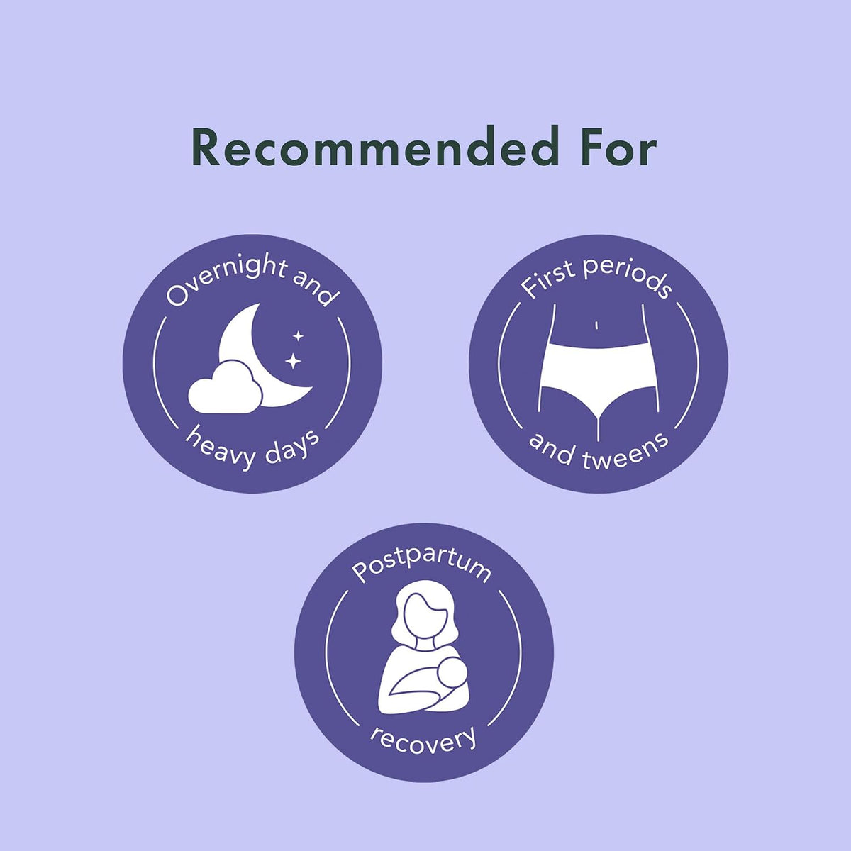 Rael Disposable Period Underwear, Organic Cotton Cover (Size S-M, 12 Ct)