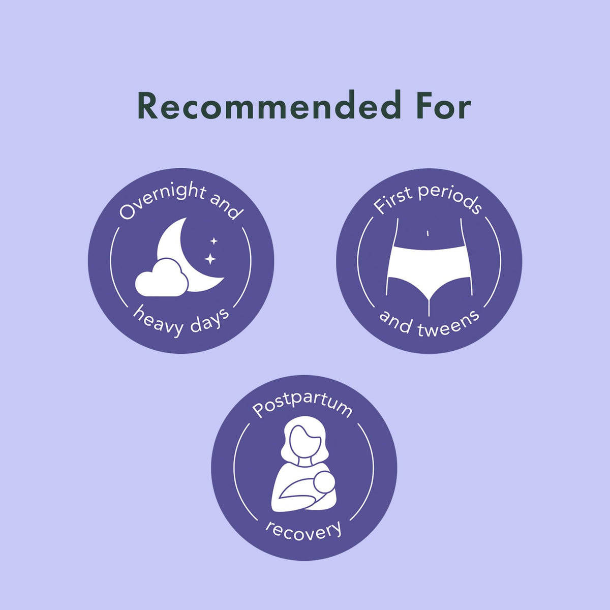 Rael Disposable Period Underwear, Organic Cotton Cover (Size S-M, 12 Ct)