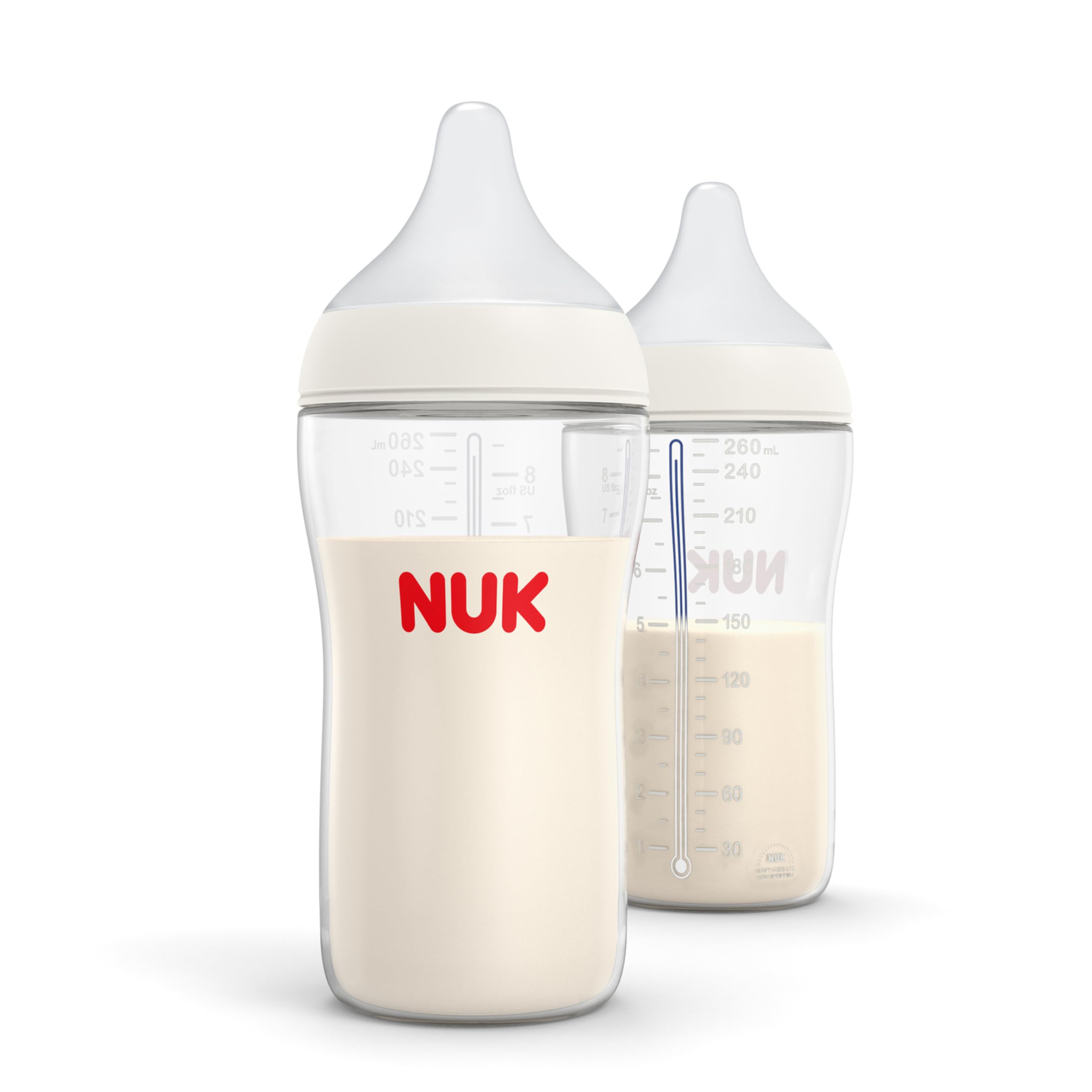 NUK Perfect Match Natural + Anti-Colic Bottle, 8 oz, 4 Pack