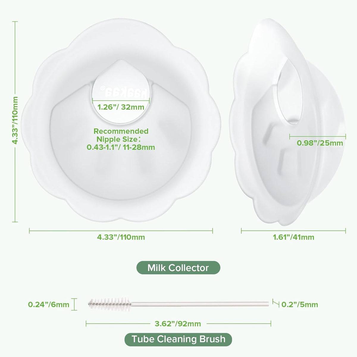 haakaa Petal Soft Silicone Milk Collector for Breastfeeding - 2PCS