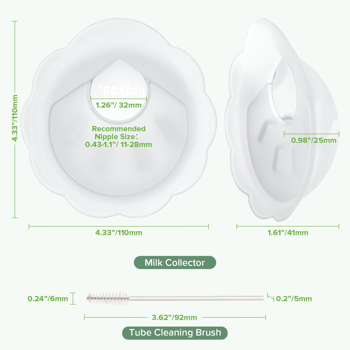 haakaa Petal Soft Silicone Milk Collector for Breastfeeding - 2PCS