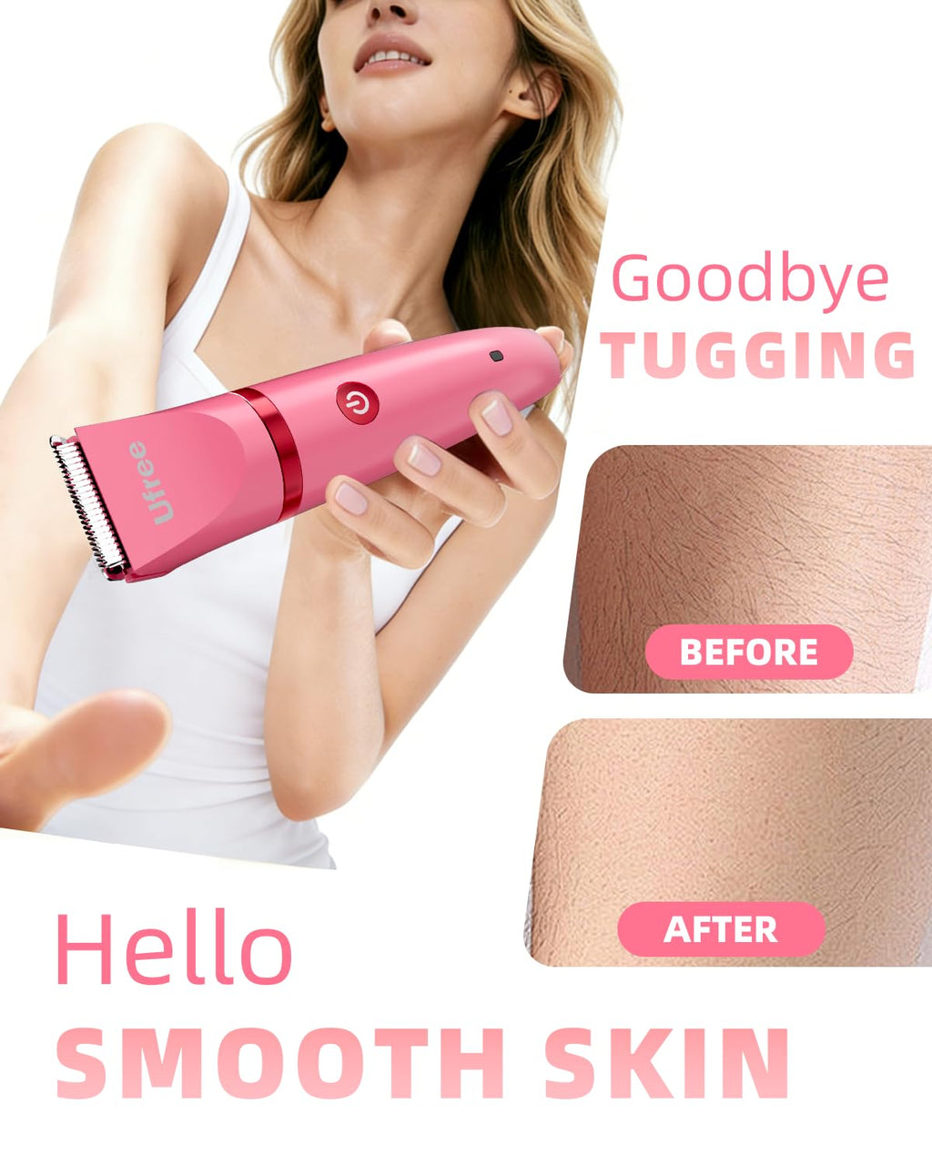Ufree 3-in-1 Bikini Trimmer Electric Razors for Women, Gifts for Women