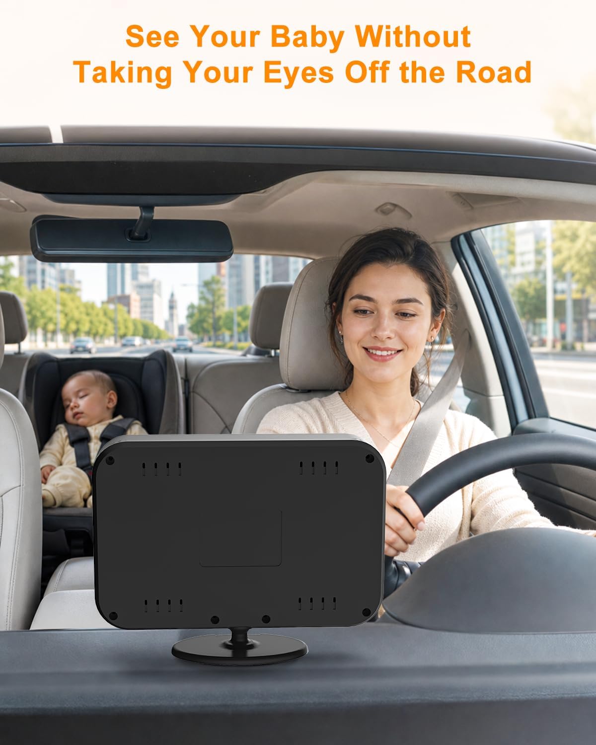 Baby Car Camera, 1080P Wired Car Baby Camera, Baby Monitor for Car