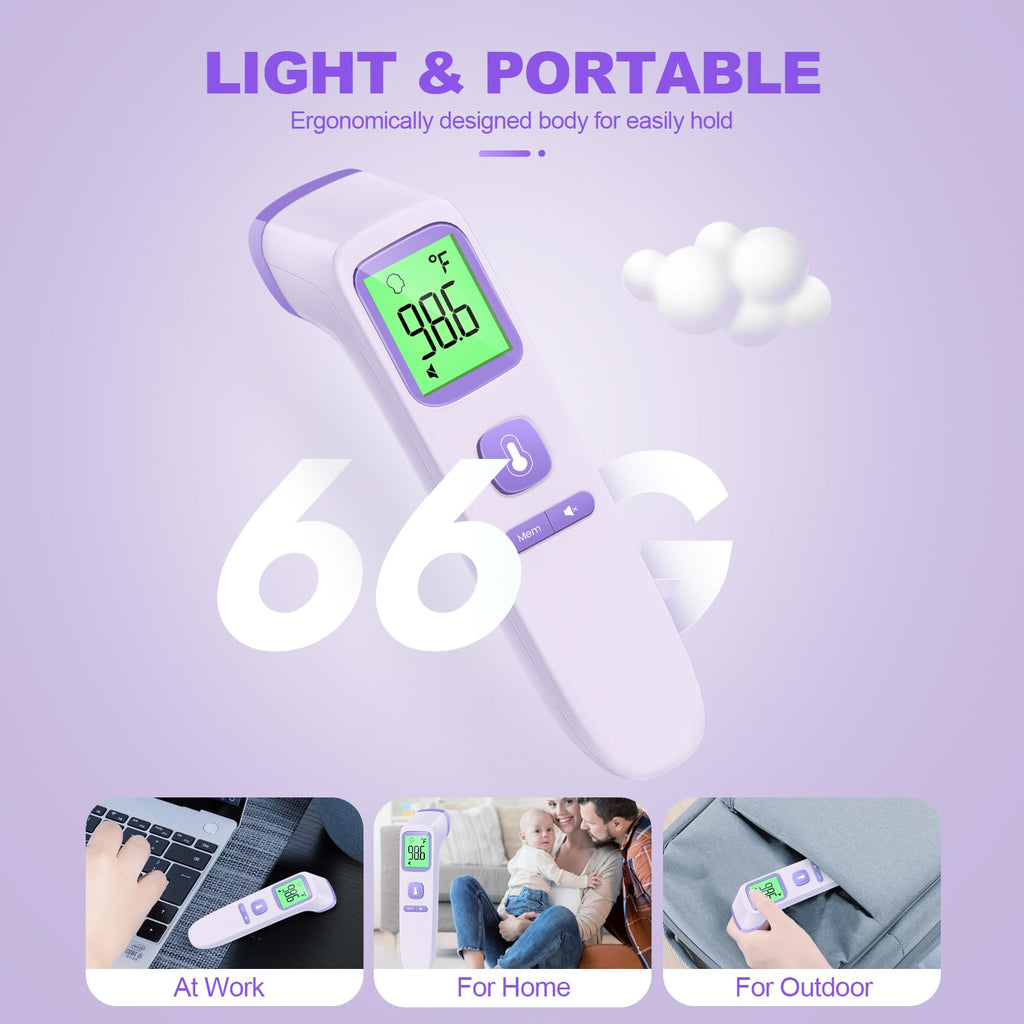 No-Touch Thermometer for Adults, Kids, Babies, 1-Sec Fast Accurate (Black)
