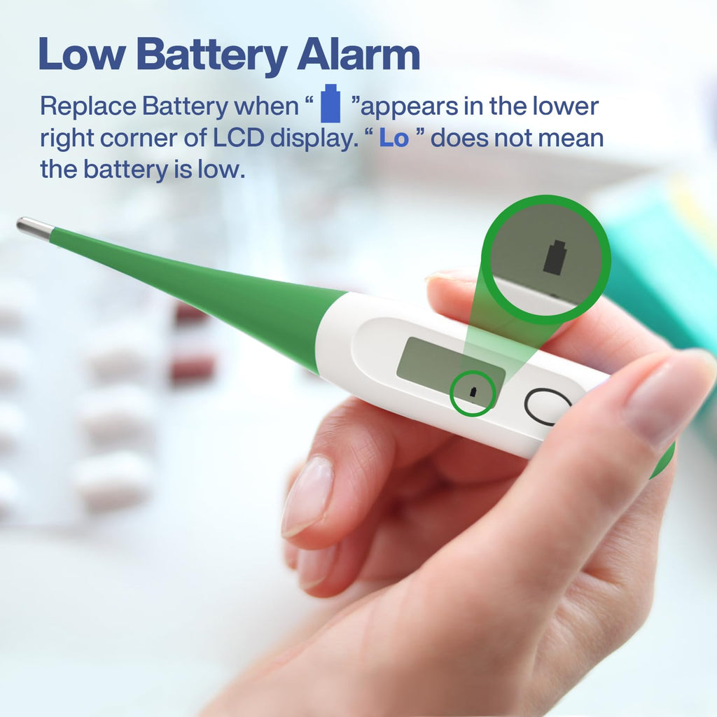 Boncare 10 Seconds Oral Thermometer for Adults and Kids, Light Blue