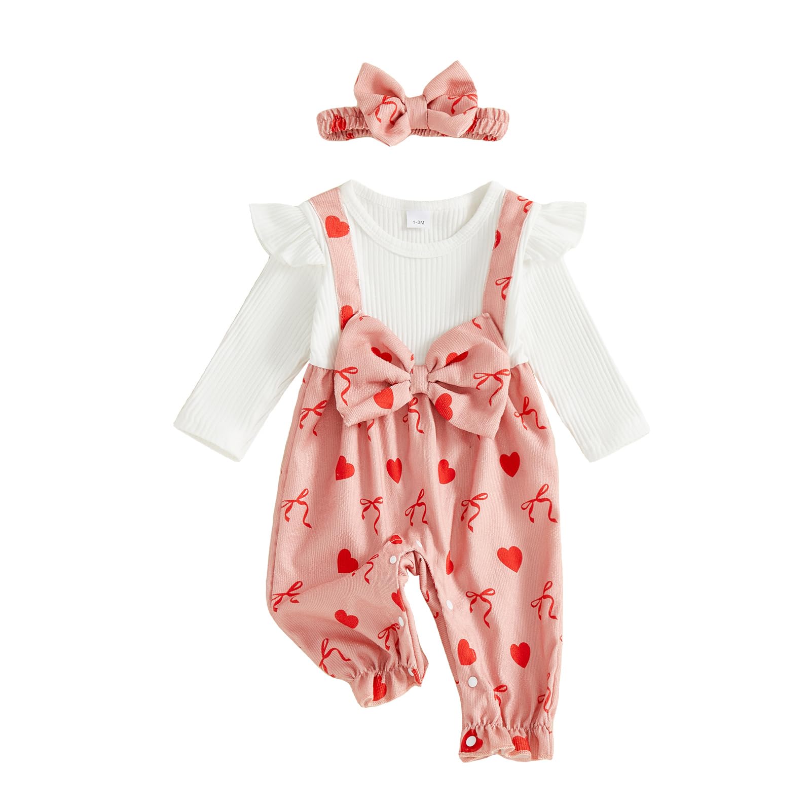 YINGISFITM Newborn Baby Girl Clothes Floral Romper Fack Two Piece Jumpsuit