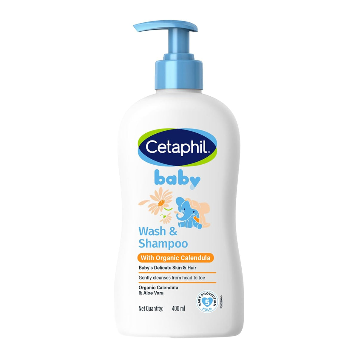 Cetaphil 2-in-1 Baby Shampoo & Body Wash, Tear Free, Calendula, 13.5oz