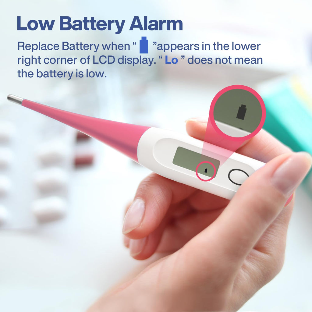 Boncare 10 Seconds Oral Thermometer for Adults and Kids, Light Blue