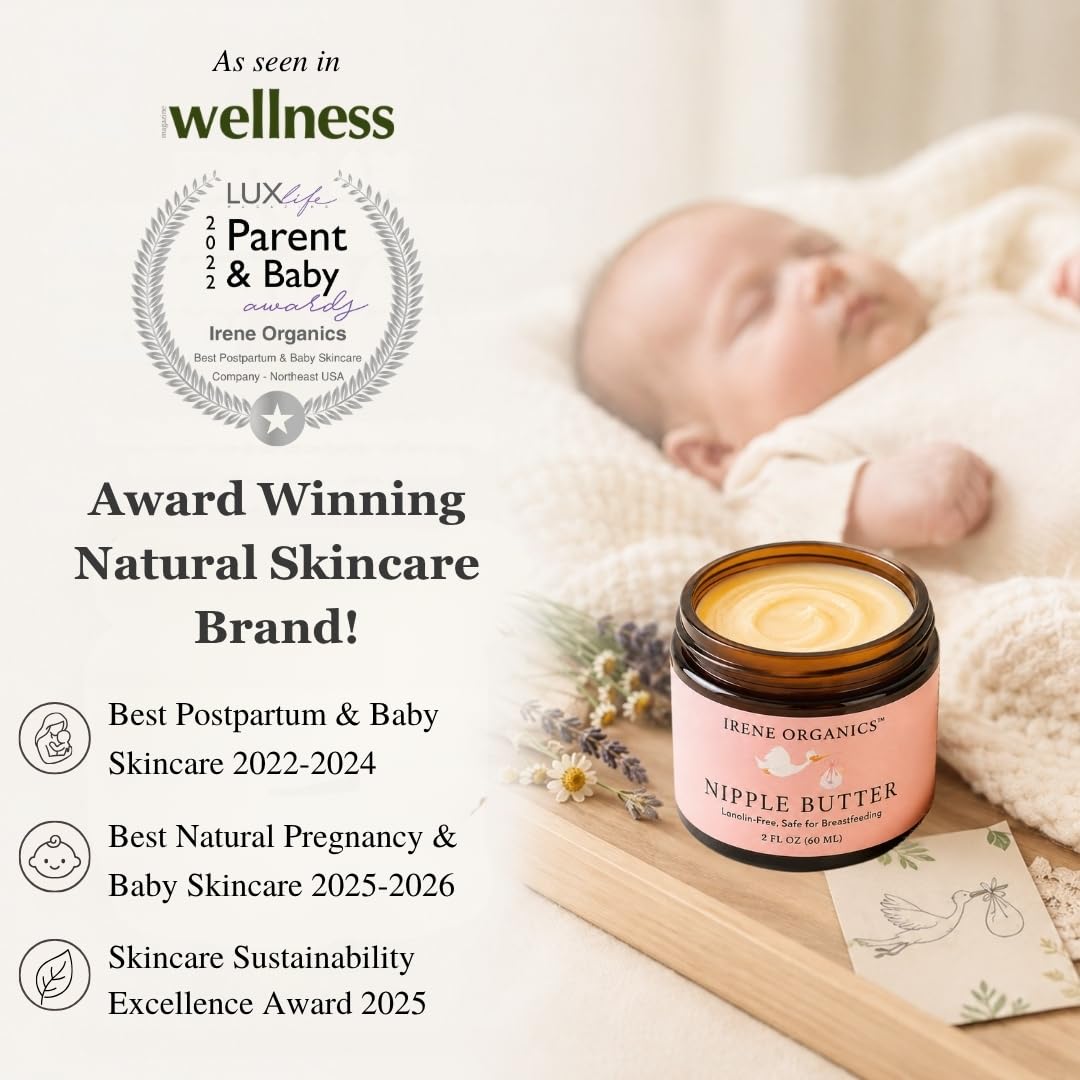 Irene Organics Nipple Butter – Lanolin-Free Nursing Balm