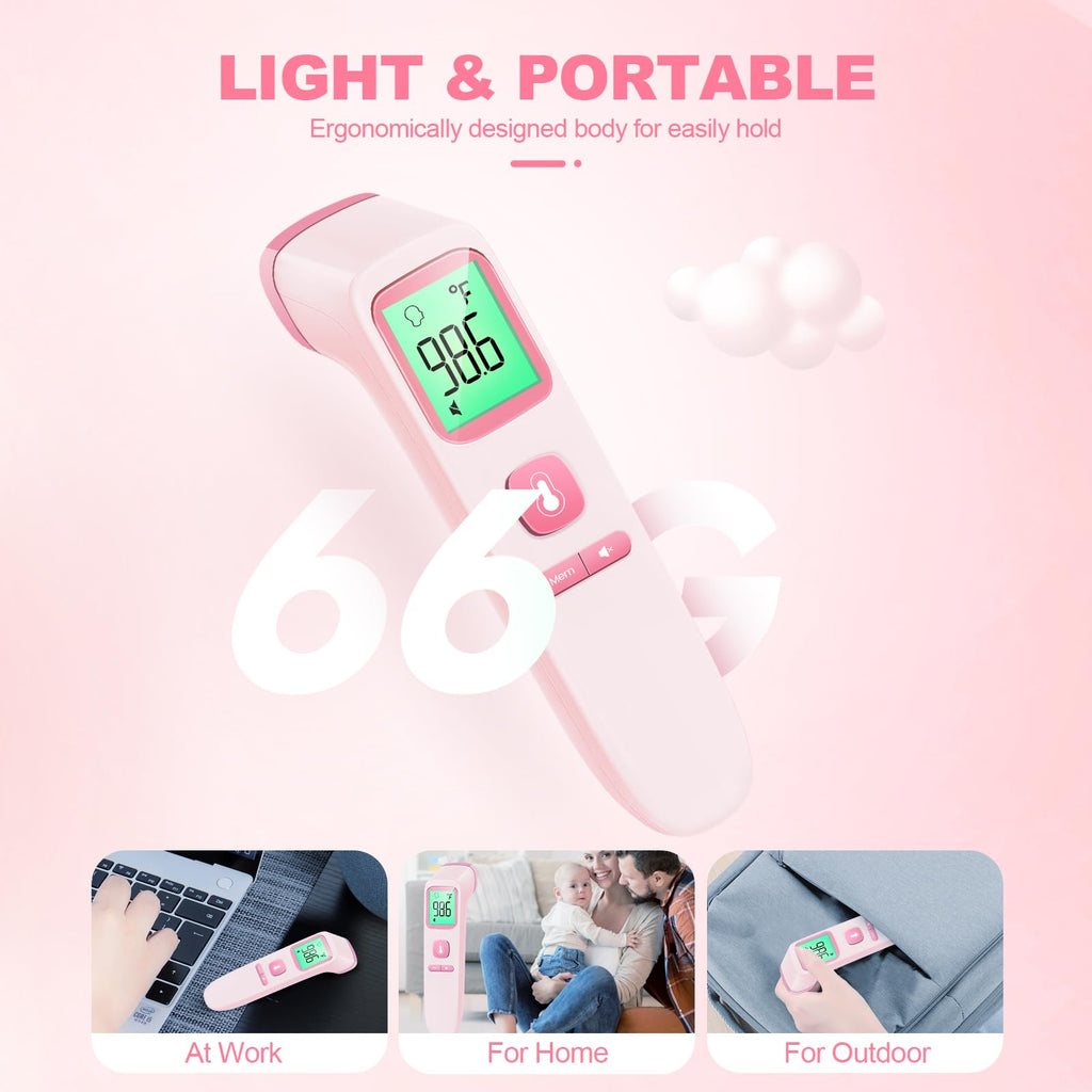 No-Touch Thermometer for Adults, Kids, Babies, 1-Sec Fast Accurate (Black)