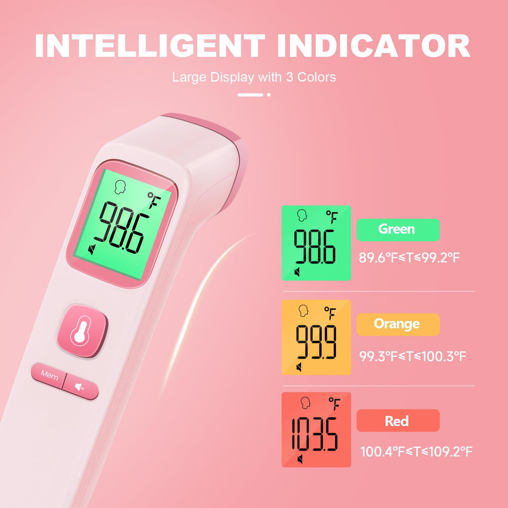 No-Touch Thermometer for Adults, Kids, Babies, 1-Sec Fast Accurate (Black)