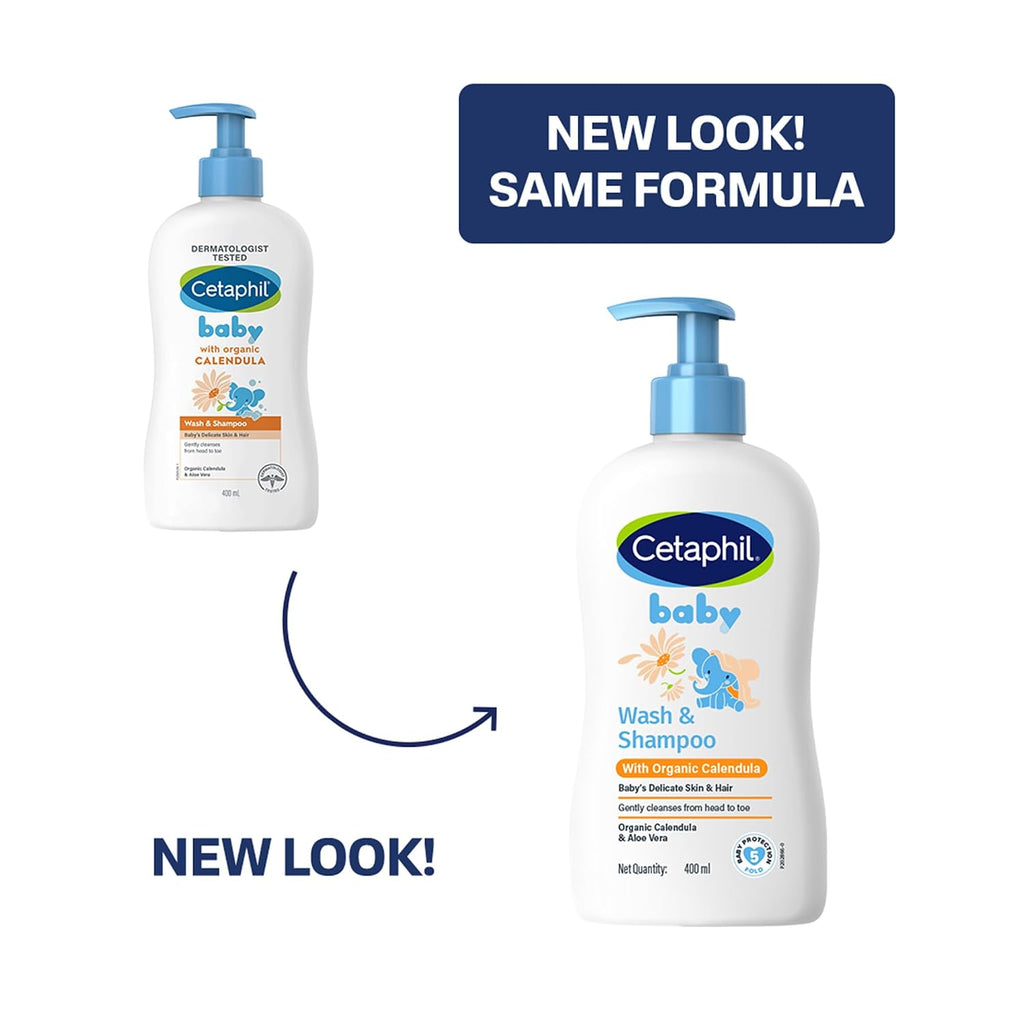 Cetaphil 2-in-1 Baby Shampoo & Body Wash, Tear Free, Calendula, 13.5oz