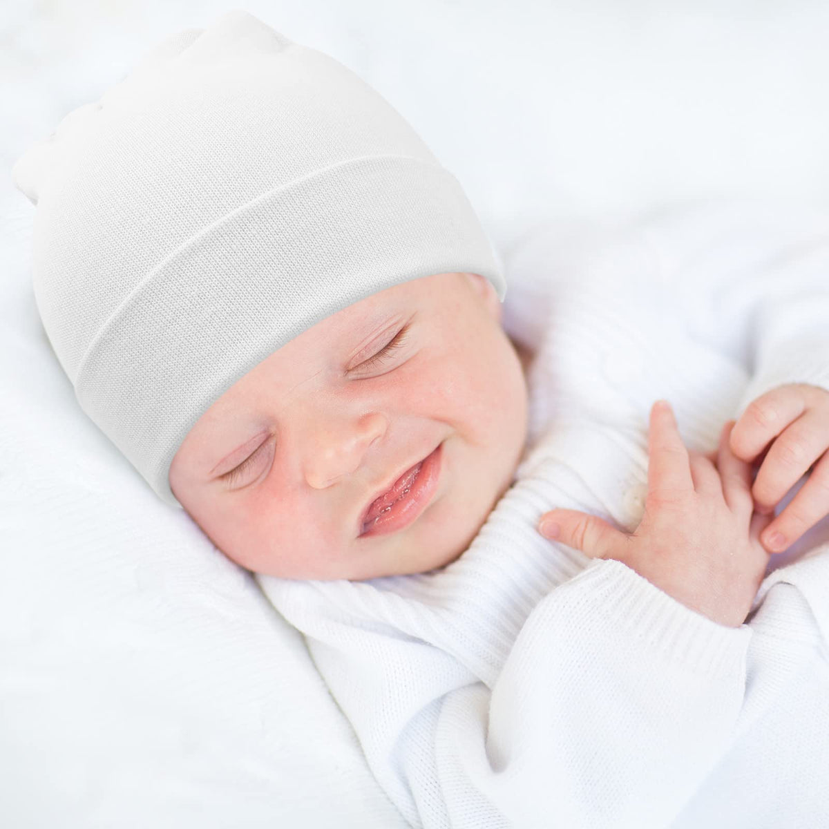 BQUBO Baby Hats and Mittens Infant Cotton Beanie Gloves No Scratch Set Newborn Hospital Hat for Boys Girls