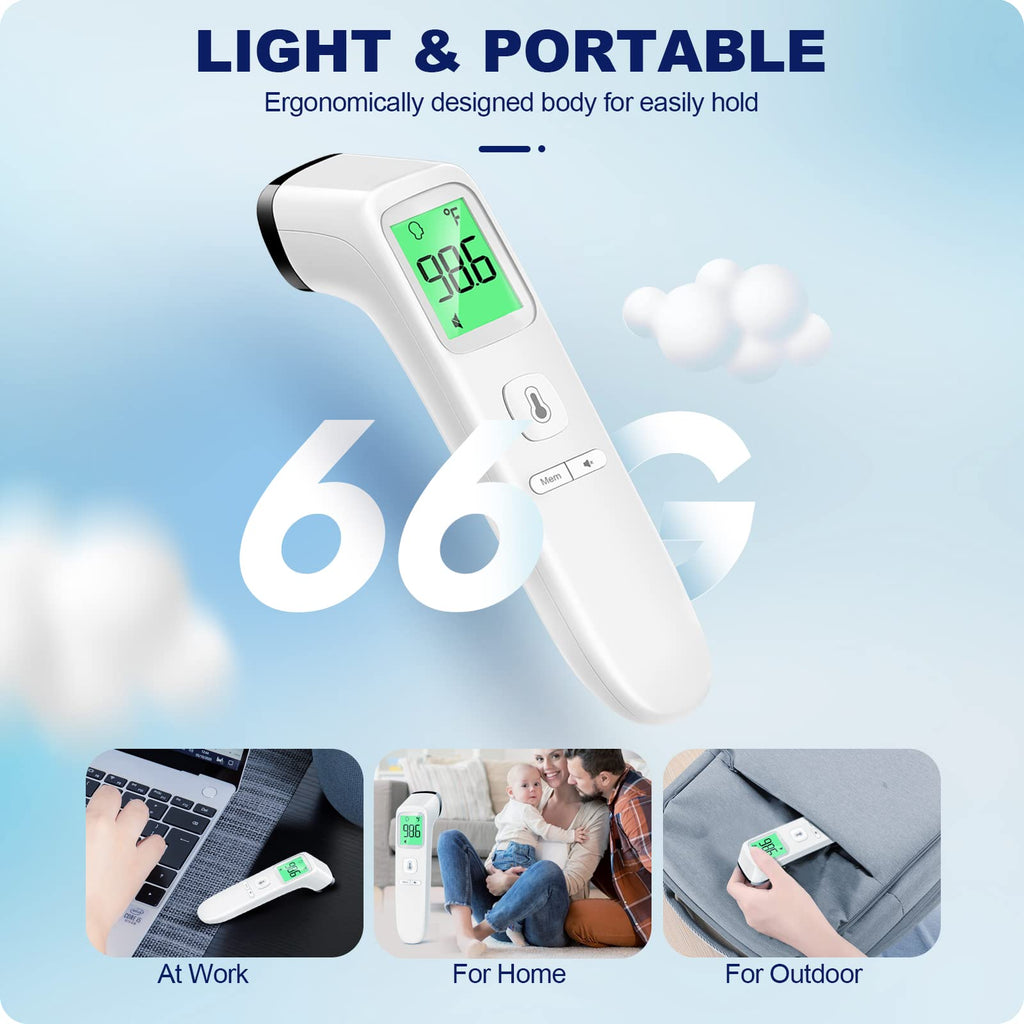 No-Touch Thermometer for Adults, Kids, Babies, 1-Sec Fast Accurate (Black)