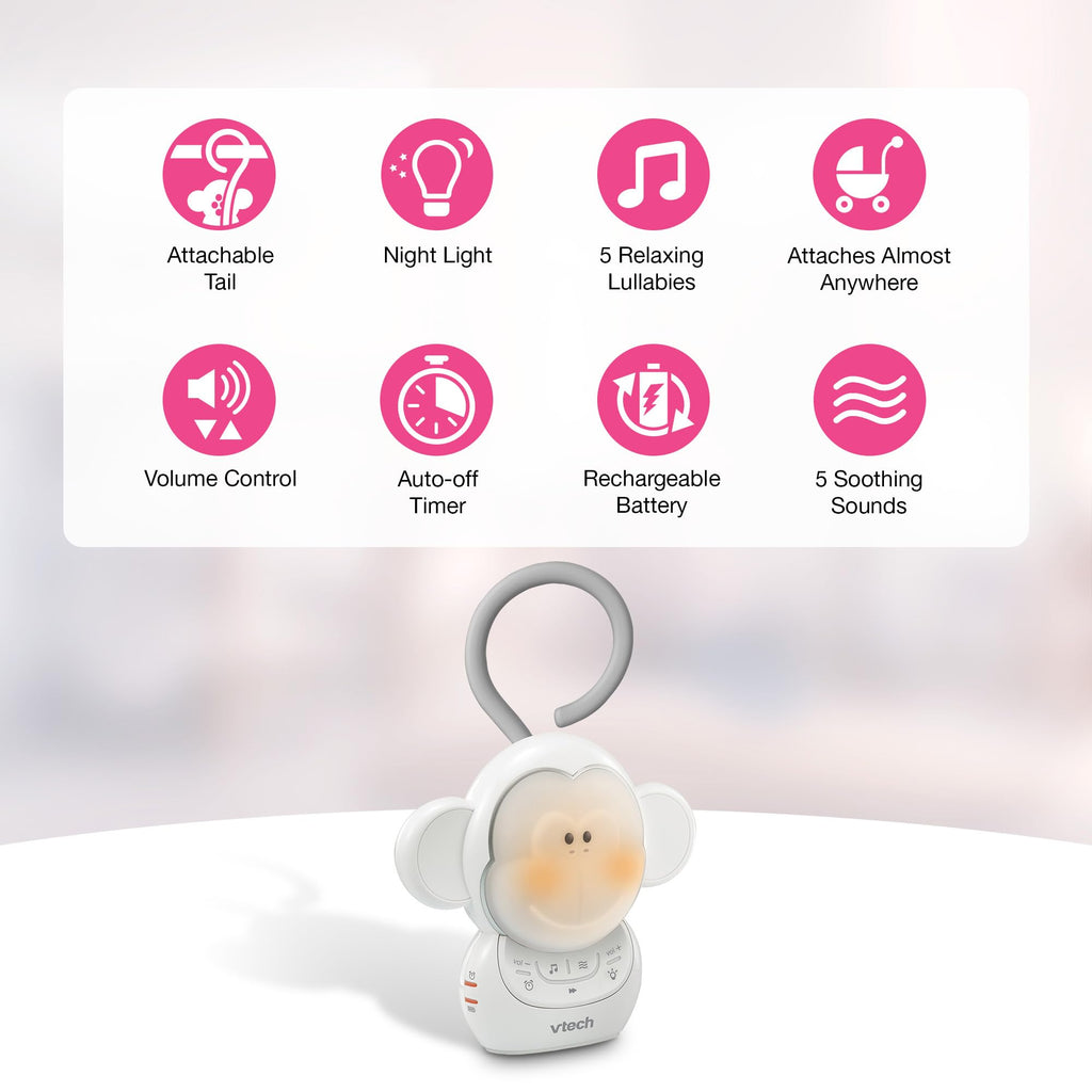 VTech Baby Monitor No WiFi – 19Hr Video Battery, 1000ft Range, Night Vision, Two-Way Talk, Temperature Sensor, Sound-Activated Screen, Lullabies | VM819