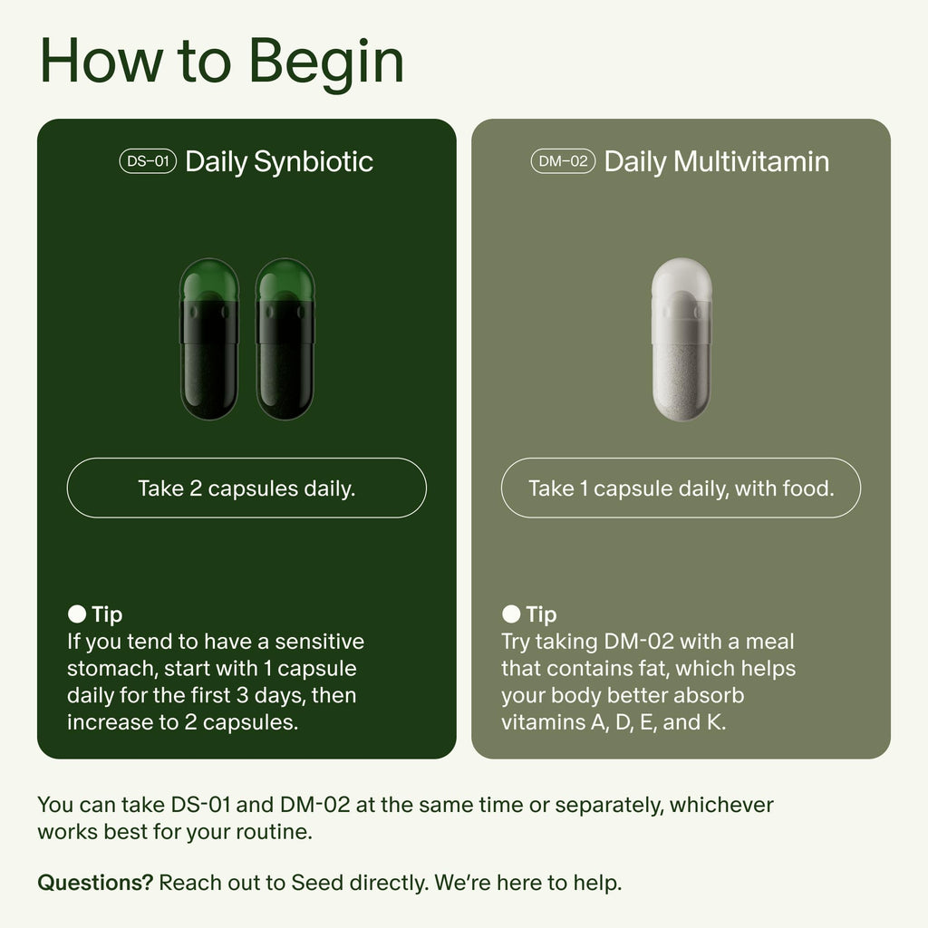 Seed Daily Essentials Duo - DS-01 Synbiotic & DM-02 Multivitamin - Starter