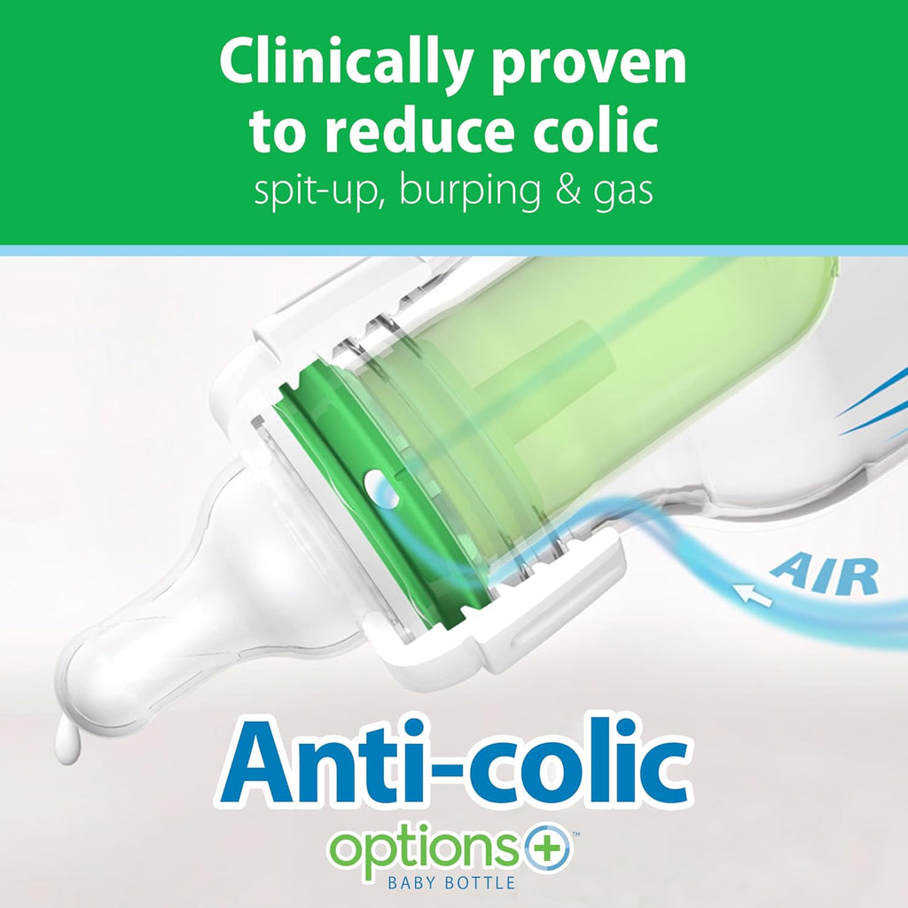 Dr. Brown’s Options+ Anti-Colic Narrow Glass Baby Bottles