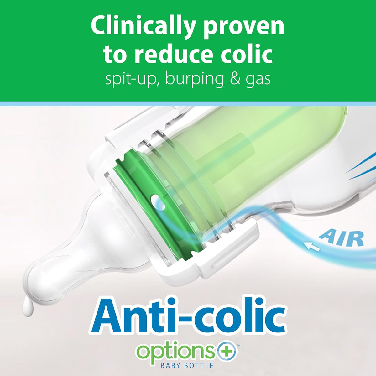 Dr. Brown’s Options+ Anti-Colic Narrow Glass Baby Bottles