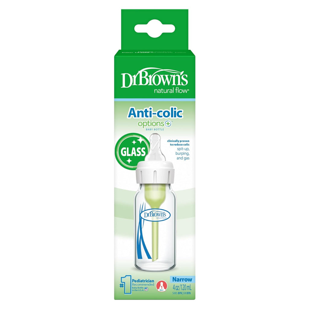 Dr. Brown’s Options+ Anti-Colic Narrow Glass Baby Bottles