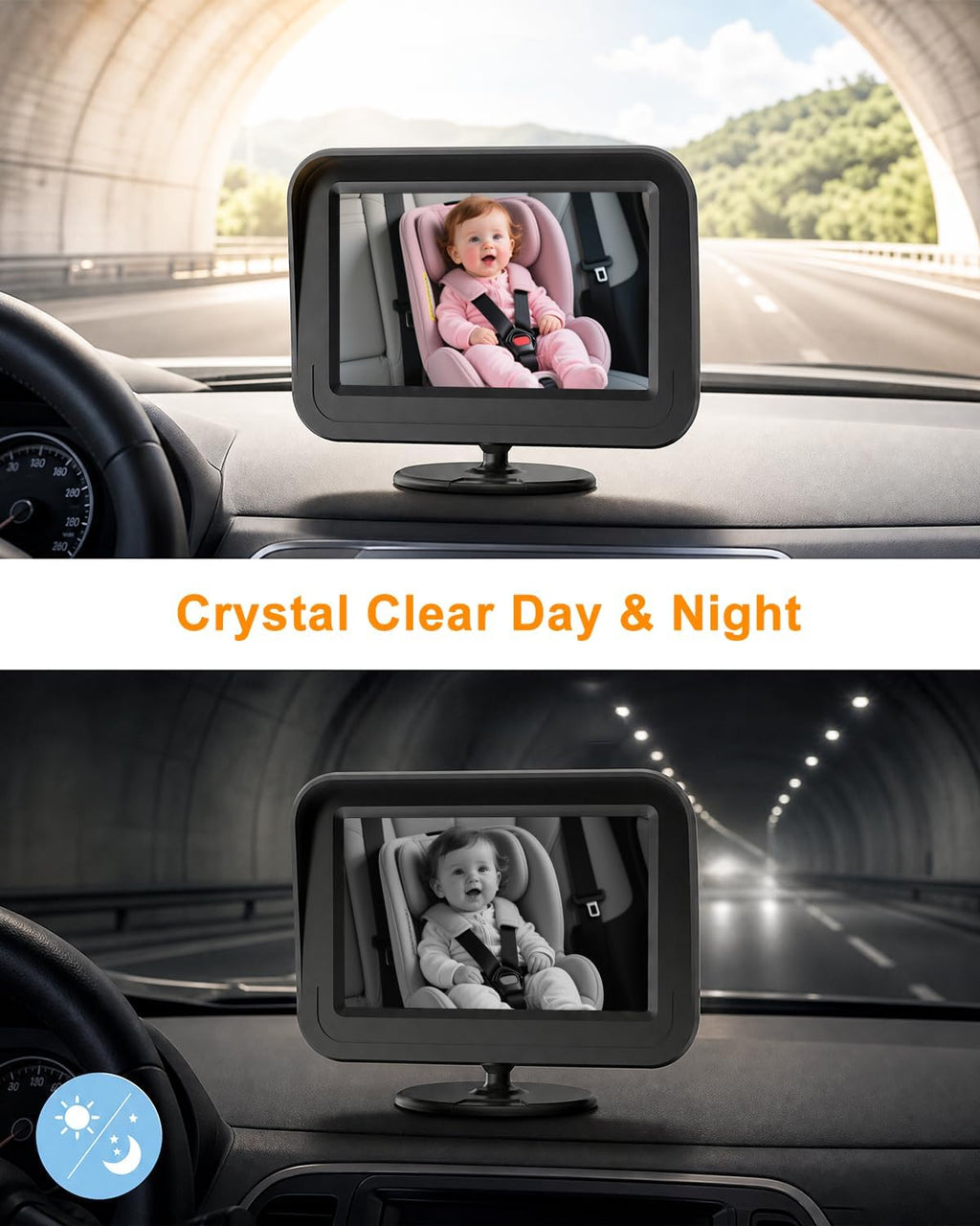 Baby Car Camera, 1080P Wired Car Baby Camera, Baby Monitor for Car