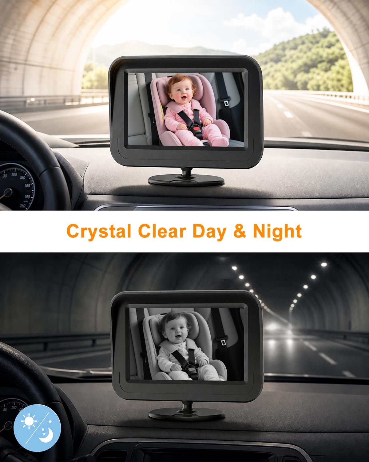 Baby Car Camera, 1080P Wired Car Baby Camera, Baby Monitor for Car