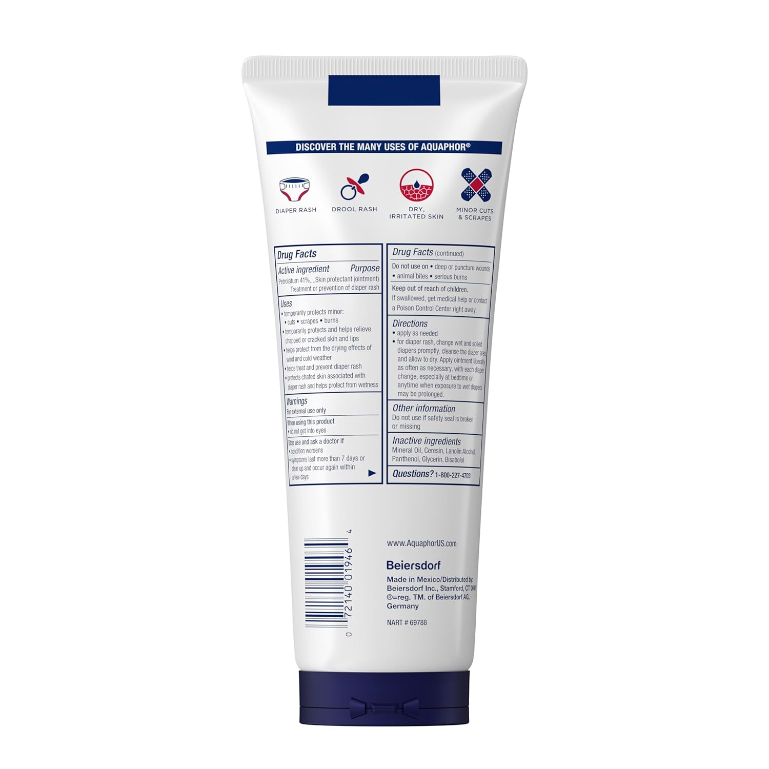Aquaphor Baby Advanced Therapy Healing Ointment Skin Protectant, 7 OZ