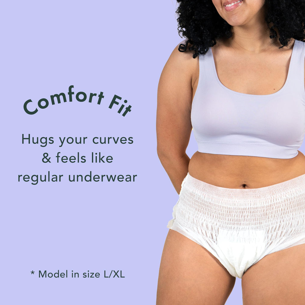 Rael Disposable Period Underwear, Organic Cotton Cover (Size S-M, 12 Ct)