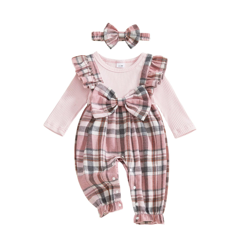 YINGISFITM Newborn Baby Girl Clothes Floral Romper Fack Two Piece Jumpsuit