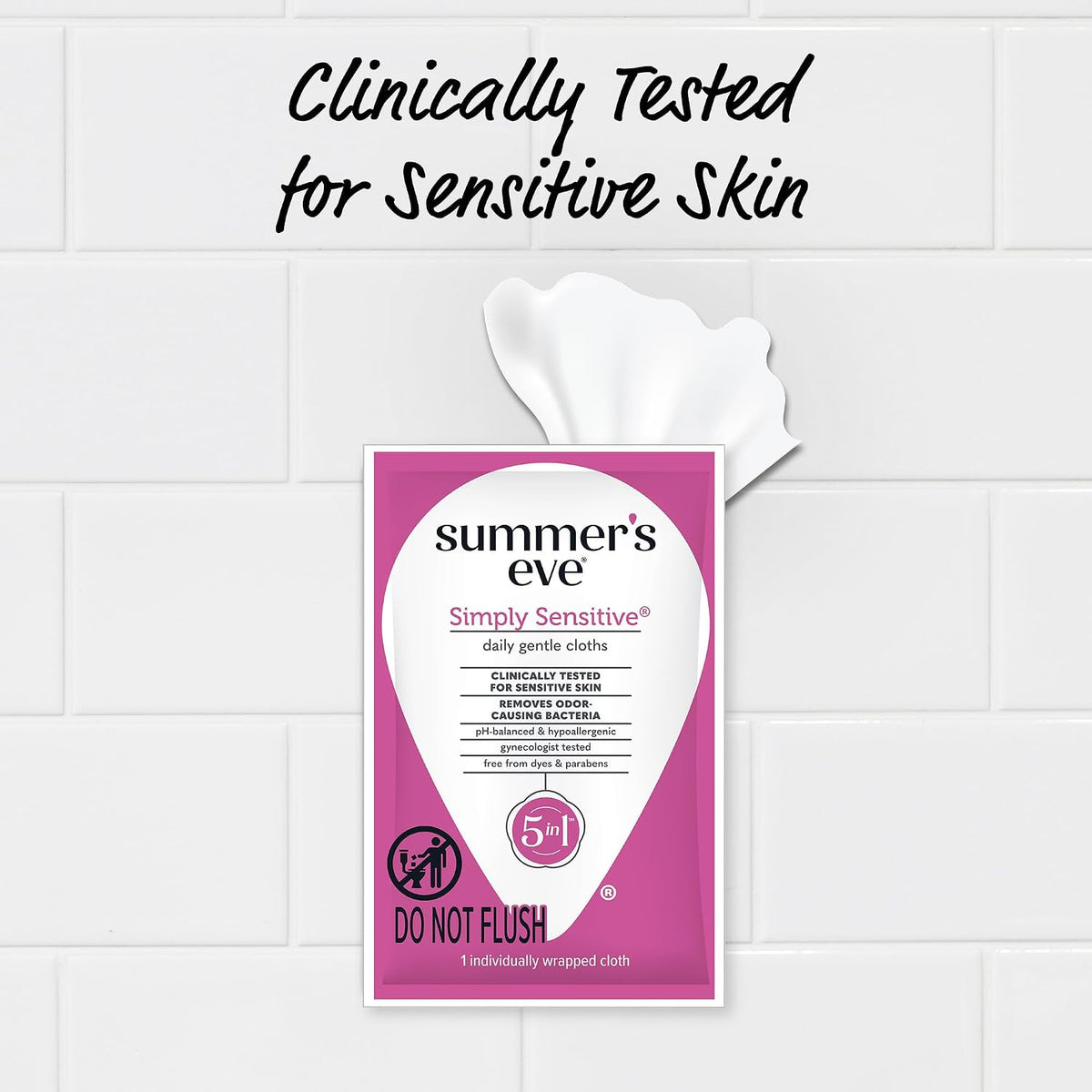 Summer's Eve Gentle Feminine Wipes, Simply Sensitive, 12 Count