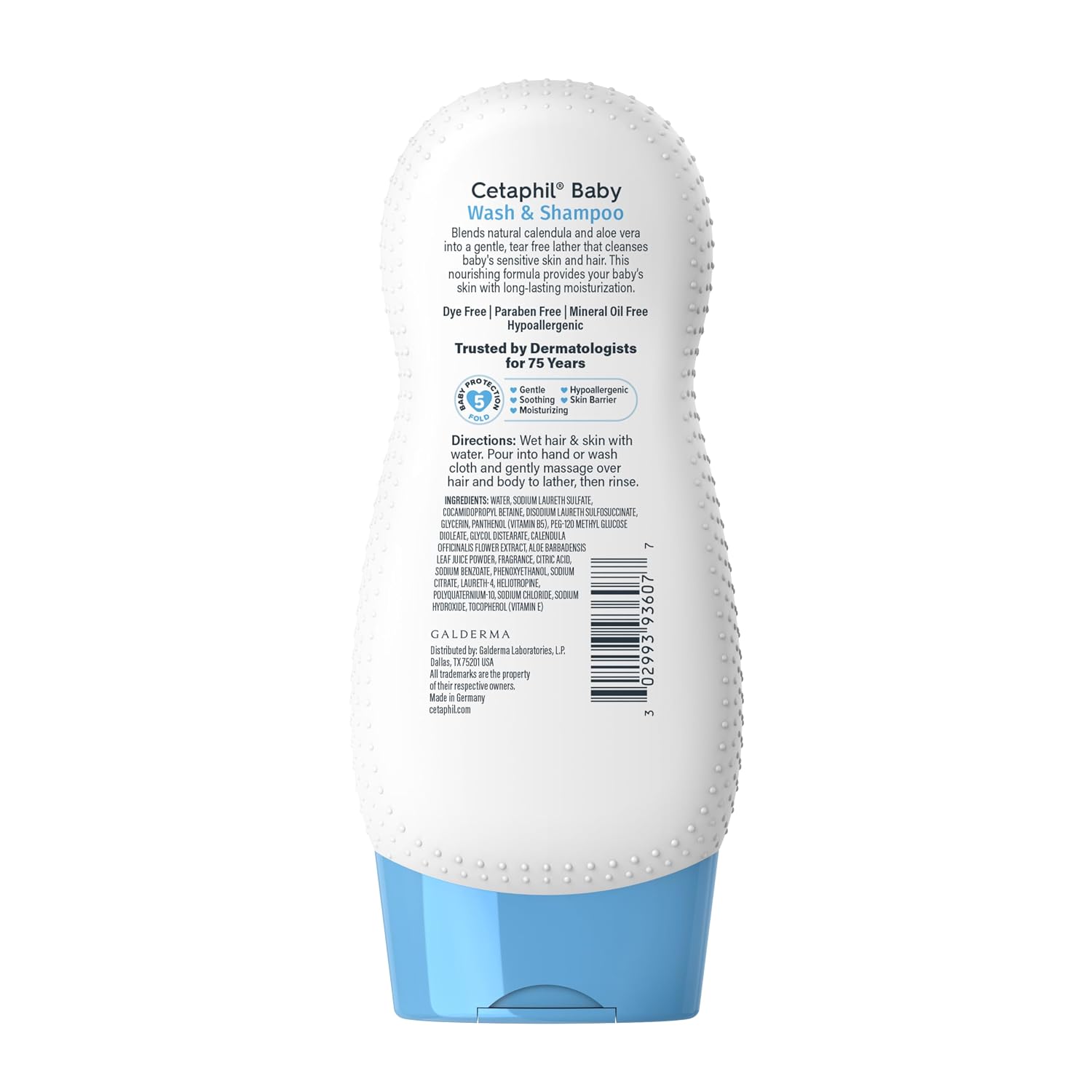 Cetaphil 2-in-1 Baby Shampoo & Body Wash, Tear Free, Calendula, 13.5oz