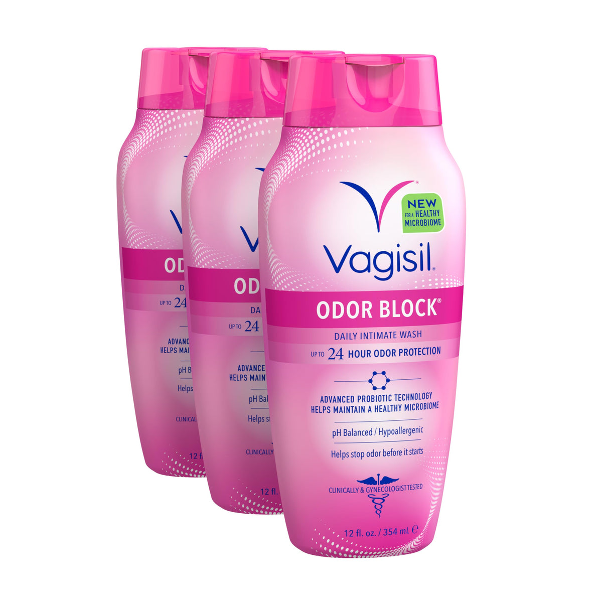 Vagisil Feminine Wash for Intimate Area Hygiene, Odor Block, Gynecologist Tested, Hypoallergenic, 16.9 oz with Pump