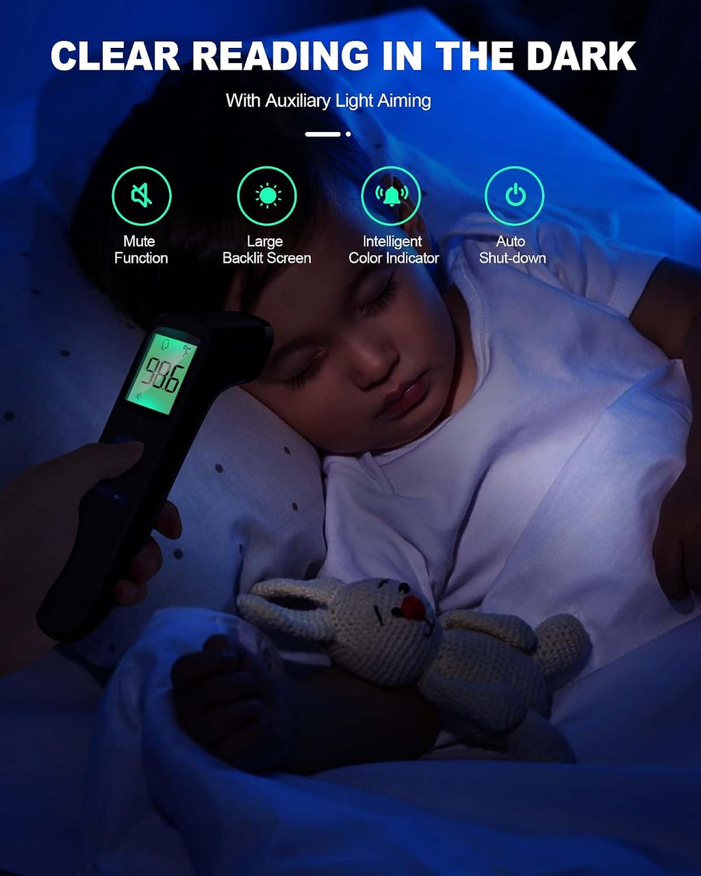 Non-Contact Forehead Thermometer for Adults and Kids, 1 Second Result